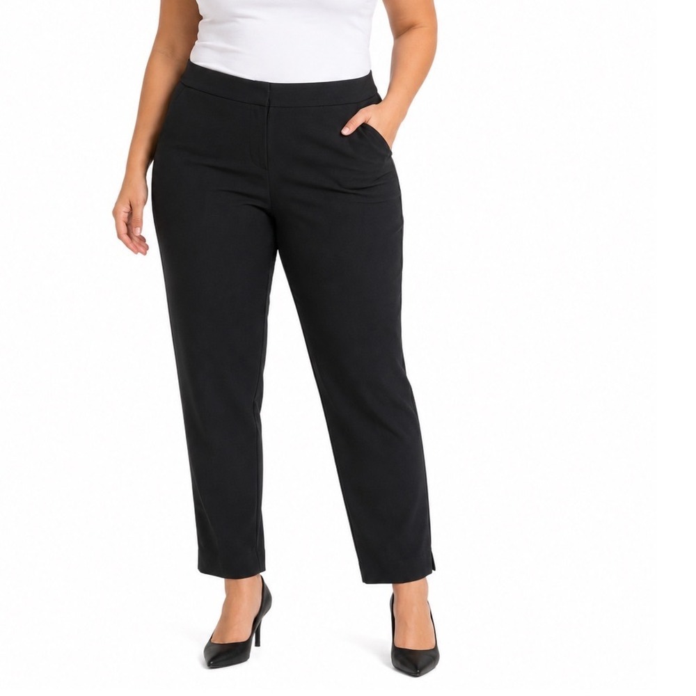 Michael Kors Black Ankle Trousers Slim Leg Dress Pants Women Size 10